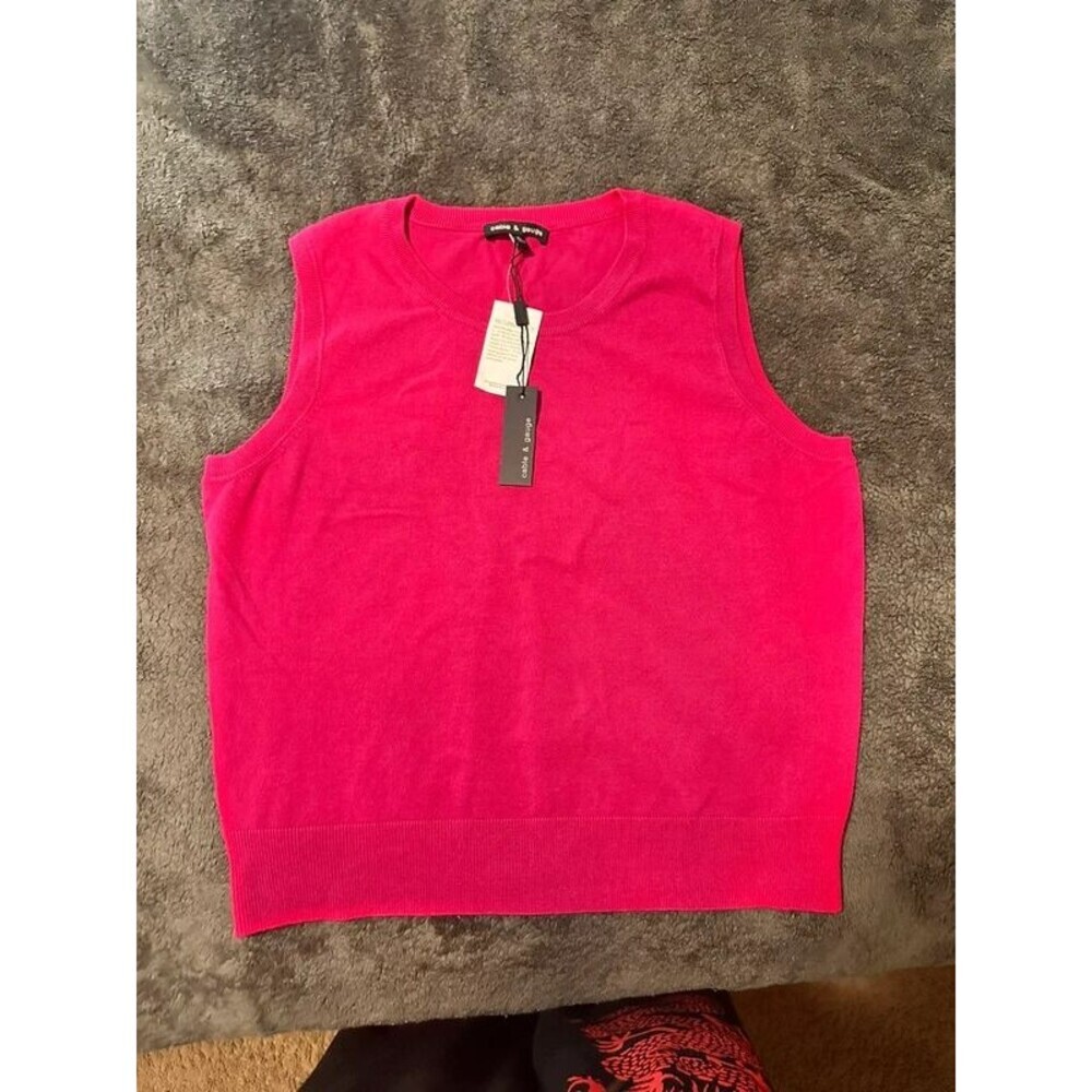 Cable & Gauge pink rayon & nylon tank top NWT